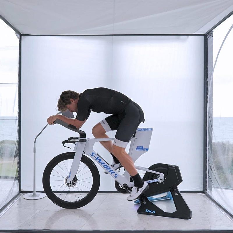 Training Cloud altitude tent with a bike on a trainer inside